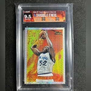 1996 Topps SHAQUILLE O'NEAL Seasons Best #3 EN FUEGO Insert HGA 9.5 GEM MINT